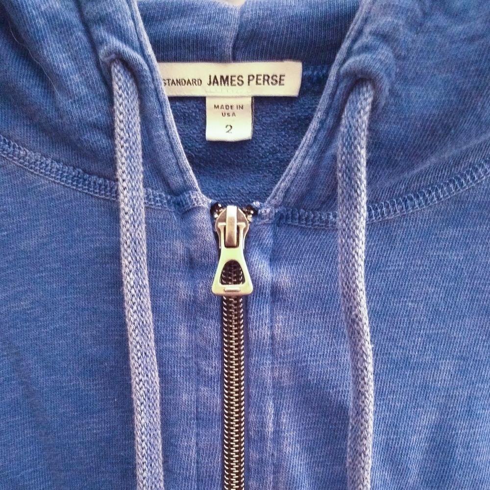 James Perse Blue zip hoodie 2